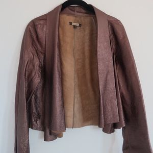 vintage bronze leather jacket